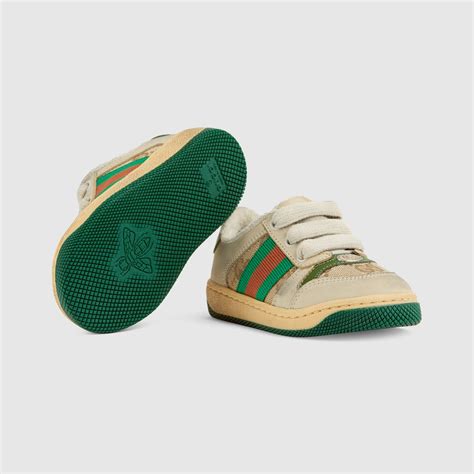 Toddler Screener sneaker in butter leather 